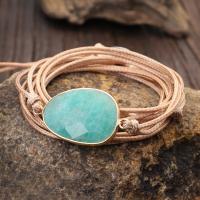 Gemstone Armbånd, Natursten, mode smykker, flere farver til valg, Solgt af Strand