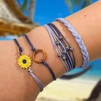 Trendy Wax cord armbanden, Zinc Alloy, met Wax, mode sieraden, meer kleuren voor de keuze, Verkocht door Strand