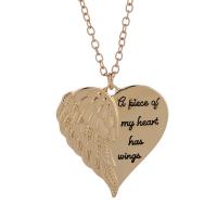 Zinc Alloy smykker halskæde, Heart, poleret, mode smykker & Unisex, flere farver til valg, 48+5cm, Solgt af Strand