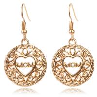 Zinc Alloy Oorbellen, mode sieraden, gouden, Verkocht door pair