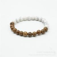 Mala armbanden, Hout, Ronde, handgemaakt, frosted, meer kleuren voor de keuze, 8mm, Per verkocht 8 mm Strand