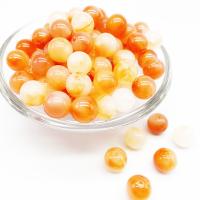 Miracle Acrylic Beads Round polished DIY orange Sold By Bag