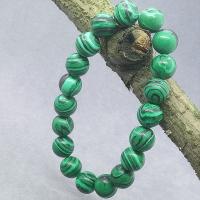 Gemstone Bracciali, malachite, Cerchio, gioielli di moda & formato differente per scelta, verde, 19CM, Venduto da filo