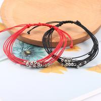 Trendy Wax cord armbanden, Ronde, meer kleuren voor de keuze, 8.30mm, Per verkocht 8.3 cm Strand