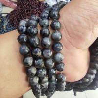 Natural Labradorite Beads Round polished DIY black Sold By Strand