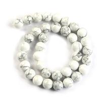 Gemstone Jewelry Beads Howlite Round polished DIY white Sold By Strand