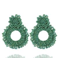 Seedbead Boucle d'oreille goutte, Placage, bijoux de mode & pour femme, plus de couleurs à choisir, 72x51mm, Vendu par paire