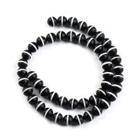 Natural Black Agate Beads Round polished DIY black Sold By Strand