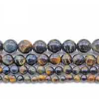 Tiger Eye Beads, Runde, poleret, du kan DIY & forskellig størrelse for valg, Solgt af Strand