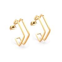 Roestvrij staal Stud Earrings, Rhombus, plated, mode sieraden & voor vrouw, goud, 6x20mm, Verkocht door pair