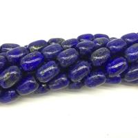 Synthetic Lapis Beads dark blue DIY polished Drum Sold By Strand