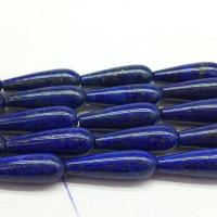 Lapis lazuli perler, Teardrop, poleret, du kan DIY, mørkeblå, 10x30mm, Solgt af Strand