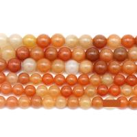 Natural Aventurine Beads Red Aventurine Round fashion jewelry & DIY red camouflage Sold By Strand