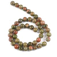 Natural Unakite Beads Round polished DIY Sold By Strand