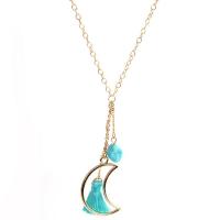 Turquoise Pendant Alloy 68mm Sold Per 68 cm Strand