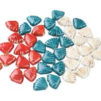 PorseleinJuwelen Beads, Porselein, Schelp, plated, DIY, meer kleuren voor de keuze, 23x18mm, 100pC's/Lot, Verkocht door Lot