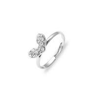 Sinc Alloy Finger Ring, jewelry faisin & le rhinestone, airgid, Díolta De réir PC