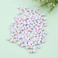 Alphabet Acrylic Beads Round DIY & enamel 8mm Sold By Bag