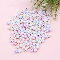 Spray Painted Acrylic Beads Round DIY & enamel 8mm Sold By Bag