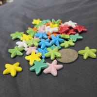 Porcelæn smykker perler, Starfish, glaseret, du kan DIY, flere farver til valg, 17x6mm, Solgt af PC