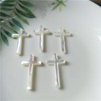 Shell Halsband, Cross, mode smycken & DIY, vit, 16x28mm, Säljs av PC