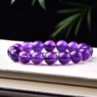 Braceletes de quartzo, ametista, Roda, joias de moda & unissex, roxo, 19CM  13MM, vendido por Strand