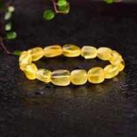 Gemstone Bracciali, cera vergine, gioielli di moda & unisex, giallo, 19CM, Venduto da filo