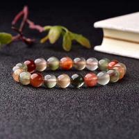 Quartz Bracelets Rutilated Quartz Round fashion jewelry & Unisex multi-colored 19CM   9MM Sold By Strand