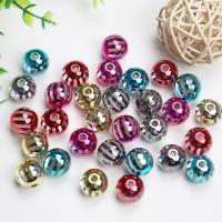 Plated Acrylic Beads Round UV plating DIY Sold By Bag