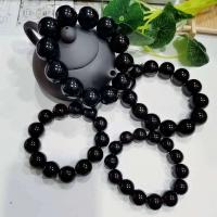 Gemstone Bracciali, Obsidian, placcato, gioielli di moda & unisex & formato differente per scelta, nero, 180mm, Venduto da filo