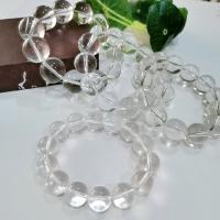 Quartz Βραχιόλια, Clear Quartz, επιχρυσωμένο, κοσμήματα μόδας & διαφορετικό μέγεθος για την επιλογή, σαφής, 180mm, Sold Με Strand