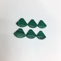 Gemstone Cabochons, Syntetisk + Malachit, poleret, du kan DIY, grøn, 11.20x12.20mm, Solgt af PC