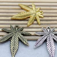 Zinklegering Leaf Hangers, Zinc Alloy, plated, mode sieraden & DIY, meer kleuren voor de keuze, 22x25mm, Verkocht door PC