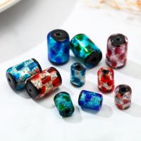 Stříbrná fólie Lampwork korálky, Vinuté, módní šperky & DIY & různé styly pro výběr, více barev na výběr, Prodáno By PC