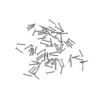 Stainless Steel Nail, sølvfarvet forgyldt, 8x8x2mm, Ca. 10000pc'er/Bag, Solgt af Bag