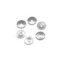 Acier inoxydable Spacer Perles, Placage de couleur argentée, 8x8x1mm, Vendu par PC