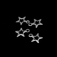 Pendants Jewelry Cruach dhosmálta, Star, dath airgid plated, 10x8x1mm, Thart 1000ríomhairí pearsanta/Mála, Díolta De réir Mála