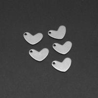 Stainless Steel Heart Pendants silver color plated Approx Sold By Bag