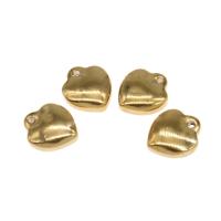 الفولاذ المقاوم للصدأ المعلقات القلب, لون الفضة مطلي, 12x10x4mm, تباع بواسطة PC