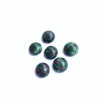 Gemstone Cabochons, Ruby i Zoisite, poleret, du kan DIY, grøn, Solgt af PC