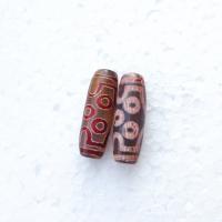 Perline naturali tibetane in agata Dzi, agate, DIY, rosso, 30mm, 5PC/borsa, Venduto da borsa