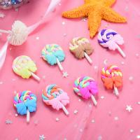 Mobile Phone DIY Decoration Polymer Clay Lollipop epoxy gel 30-40mm Sold By Bag