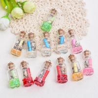 Shell Pendants Glass with Shell & Rhinestone Bottle epoxy gel DIY Sold By PC