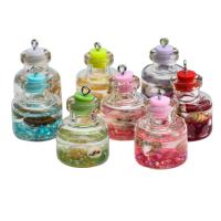 Shell Pendants Glass with Shell & Rhinestone Bottle epoxy gel DIY Sold By PC