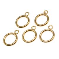 Roestvrij staal Toggle sluiting Bevindingen, Ronde, gold plated, 18x14x2mm, Verkocht door PC