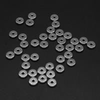 Acier inoxydable Spacer Perles, Rond, Placage de couleur d'or, 7x7x2mm, Environ 1000PC/sac, Vendu par sac