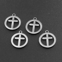 Stainless Steel Pendants Round silver color plated Sold By PC