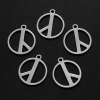 Stainless Steel Pendants Round silver color plated Sold By PC