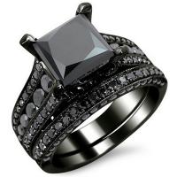 Zinklegierung Fingerring , Pistole schwarz plattiert, unisex & Micro pave Zirkonia, keine, 10PCs/Menge, verkauft von Menge