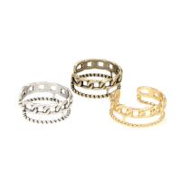 Messing Manschette Fingerring, plattiert, Modeschmuck, keine, 8mm-10mm, verkauft von PC